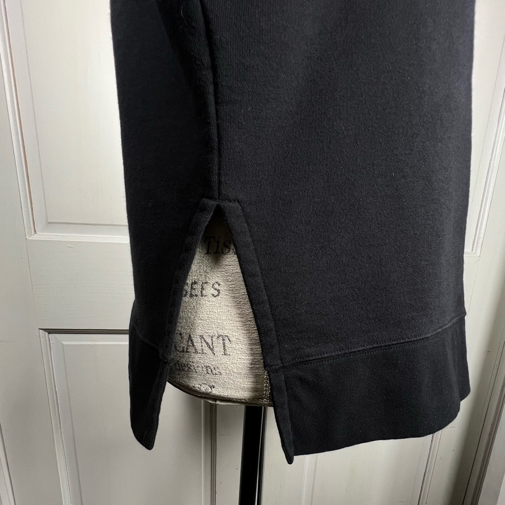Athleta 24/7 Funnel Neck Sweatshirt Black Side Slits Inside Fleece Size Small - Picture 5 of 9